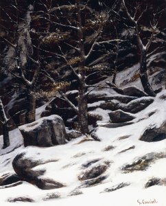 Talvi, noin 1873 tekijältä Gustave Courbet