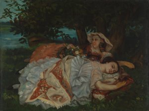 Nuoret naiset Seinen rannalla, ennen vuotta 1857 tekijältä Gustave Courbet