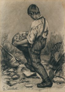 Nuori kivenmurtaja, 1864-1865 tekijältä Gustave Courbet