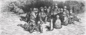 "A Penny arpajaiset", 1872. tekijältä Gustave Dore