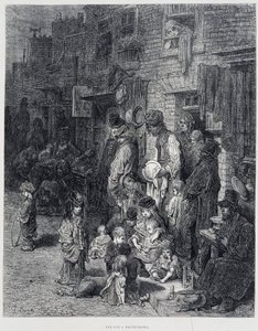 A Street in Whitechapel – Gustave Doren ”” Lontoossa”. tekijältä Gustave Dore