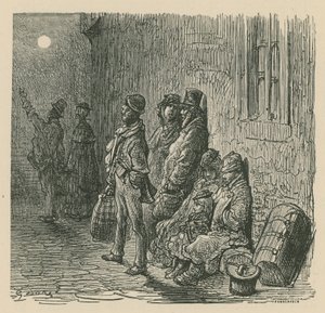 Kohtaus Lontoon elämästä tekijältä Gustave Dore