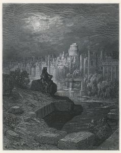 Uudesta-Seelannista kotoisin oleva matkailija katselee Lontoon raunioita... tekijältä Gustave Dore