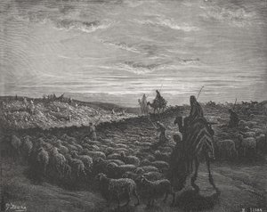 Abraham Journeying Into the Land of Canaan, Genesis 13:1-4, ilustrasyon mula sa 