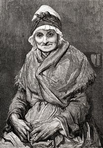 Gustave Doren vuonna 1880 tekemän piirroksen mukaan, joka kuvaa hänen hoitajaansa Francoisea. Teoksesta Life and Reminiscences of Gustave Dore, julkaistu 1885. tekijältä Gustave Dore