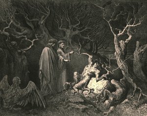 Ja suoraan runko huudahti: Miksi kynit minua, c1890. tekijältä Gustave Dore