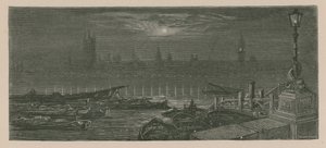 Veneitä ankkuroituna Thamesille tekijältä Gustave Dore