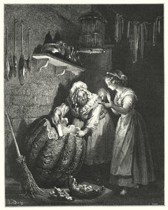 Cendrillon; Cinderella (kaiverrus) tekijältä Gustave Dore