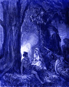 Chactas ja Atala, kaiverrus Dorén. tekijältä Gustave Dore