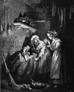 Cinderella: Gustave Dorén kuvitus - Charles Perraultin "Les Contes". tekijältä Gustave Dore