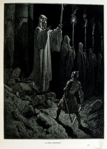 Croque-Mitaine; 1863 kuvitus, Gustave Dore (1832 1883); Ranskalainen taiteilija, taidegraafikko, kuvittaja. Croque-Mitaine (Bogeyman) on ilkeä hahmo, joka esitettiin lapsille pelotellakseen heitä ja tehdäkseen niistä viisaampia. tekijältä Gustave Dore