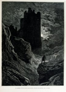 Croque-Mitaine; 1863 kuvitus, Gustave Dore (1832 1883); Ranskalainen taiteilija, taidegraafikko, kuvittaja. Croque-Mitaine (Bogeyman) on ilkeä hahmo, joka esitettiin lapsille pelotellakseen heitä ja tehdäkseen niistä viisaampia. tekijältä Gustave Dore