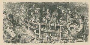 Väkijoukot katsovat vaunukilpailuja tekijältä Gustave Dore