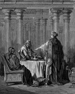 Ester n. 450 eaa ennen miehensä Persian kuningasta Ahasverus Xerxes I:tä, 1866 tekijältä Gustave Dore