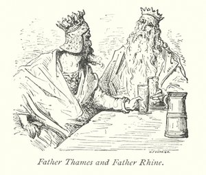 Isä Thames ja isä Rein (kaiverrus) tekijältä Gustave Dore