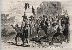Ranskan vallankumous: Jacques de Flesselles, Bregyn kreivi (1730-1789), ranskalainen hallintovirkailija, prevot des marchands sur les degres de l