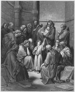 Gustave Dore Raamattu: Jeesus lääkäreiden kanssa tekijältä Gustave Dore