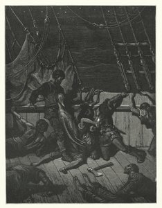 Gustave Doren kuvitus Coleridgen teokseen Rime of the Ancient Mariner (kaiverrus). tekijältä Gustave Dore