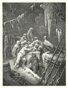 Gustave Doren kuvitus Coleridgen teokseen Rime of the Ancient Mariner (kaiverrus). tekijältä Gustave Dore