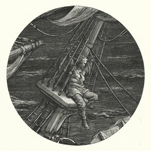 Gustave Doren kuvitus Coleridgen teokseen Rime of the Ancient Mariner (kaiverrus). tekijältä Gustave Dore