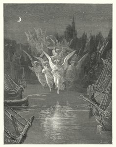 Gustave Doren kuvitus Coleridgen teokseen Rime of the Ancient Mariner (kaiverrus). tekijältä Gustave Dore