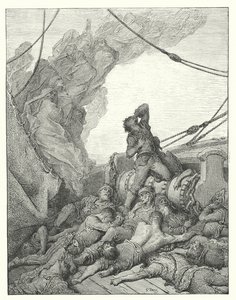 Gustave Doren kuvitus Coleridgen teokseen Rime of the Ancient Mariner (kaiverrus). tekijältä Gustave Dore