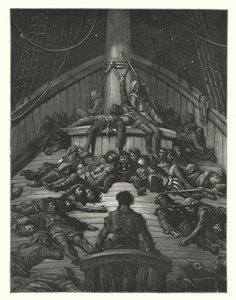Gustave Doren kuvitus Coleridgen teokseen Rime of the Ancient Mariner (kaiverrus). tekijältä Gustave Dore