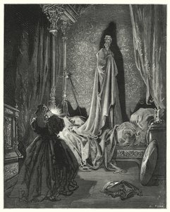 Gustave Doren Don Quijote: "Siunaa minua!" hän huusi: "Mitä tämä on?" (kaiverrus) tekijältä Gustave Dore