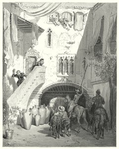 Gustave Doren Don Quijote: "Voi te Tobosian uurnat! jotka herättävät mielessäni ajatukset katkerimpien surujeni suloisesta pantista!" (kaiverrus) tekijältä Gustave Dore