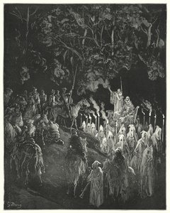 Gustave Doren Don Quijote: "Hahmo puvussa nousi seisomaan" (kaiverrus) tekijältä Gustave Dore