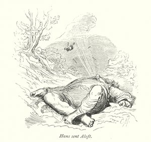 Hans Sent Aloft (kaiverrus) tekijältä Gustave Dore