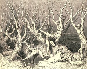 Kiirehdi nyt, ensimmäinen huusi, kiirehdi nyt kuolemaa!, c1890. tekijältä Gustave Dore