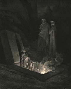 Hän, heti kun seisoin haudan juurella, avasi minulle tilan, c1890. tekijältä Gustave Dore