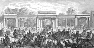 "Hyde Park Corner - Piccadillyn sisäänkäynti", 1872. tekijältä Gustave Dore