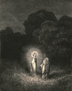 Minä, joka nyt tarjoan sinulle tämän tehtävän, olen Beatrice, 1890. tekijältä Gustave Dore