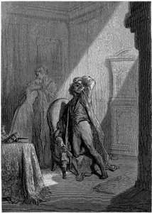 Gustave Doren (1832-1883) kuvitus Edgar Allan Poen novelliin "Korppi" (The Raven). Dore sai tämän sarjan valmiiksi vuonna 1883, kuolinvuotenaan, ja se on näin ollen yksi hänen viimeisimmistä teoksistaan - - tekijältä Gustave Dore