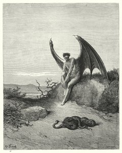 Gustave Doren kuvitus teokseen Miltons Paradise Lost, kirja IX, rivit 182, 183