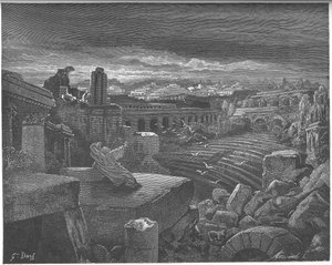 Jesajan visio Babylonin tuhosta, 1897 tekijältä Gustave Dore