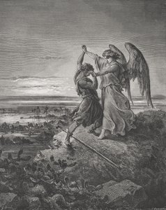 Jacob Wrestling with the Angel, Genesis 32:24-32, ilustrasyon mula sa 