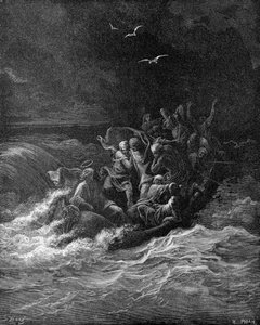 Jeesus tyynnyttää myrskyn tekijältä Gustave Dore