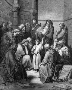 Jeesus kyselee lääkäreitä tekijältä Gustave Dore