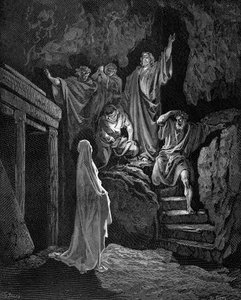Jeesus herättää Lasaruksen haudastaan, 1865-1866 tekijältä Gustave Dore