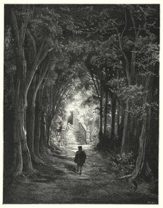 Nukkuva kaunotar; Prinsessa Ruusunen (kaiverrus) tekijältä Gustave Dore