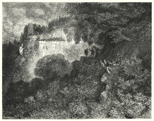 Nukkuva kaunotar; Prinsessa Ruusunen (kaiverrus) tekijältä Gustave Dore