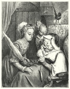 Nukkuva kaunotar; Prinsessa Ruusunen (kaiverrus) tekijältä Gustave Dore