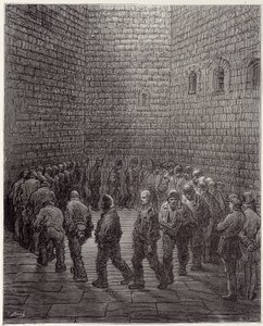 Vankien kävely vankilassa – Gustave Doren ”” Lontoossa”. tekijältä Gustave Dore