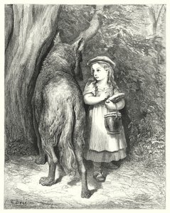 Le Petit Chaperon Rouge; Pieni Punahilkka tekijältä Gustave Dore