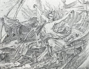 Elämä ja kuolema piirtävät miehistön kohtalon arvalla tekijältä Gustave Dore