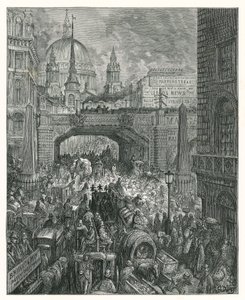 Ludgate Hill (kaiverrus) tekijältä Gustave Dore