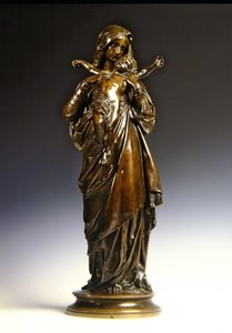 Madonna ja lapsi (pronssi) tekijältä Gustave Dore